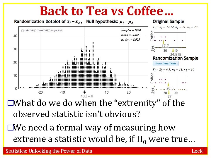 Back to Tea vs Coffee… �What do we do when the “extremity” of the