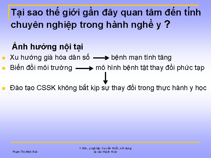 Tại sao thế giới gần đây quan tâm đến ti nh chuyên nghiệp trong