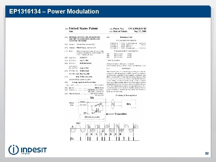 EP 1316134 – Power Modulation 18 