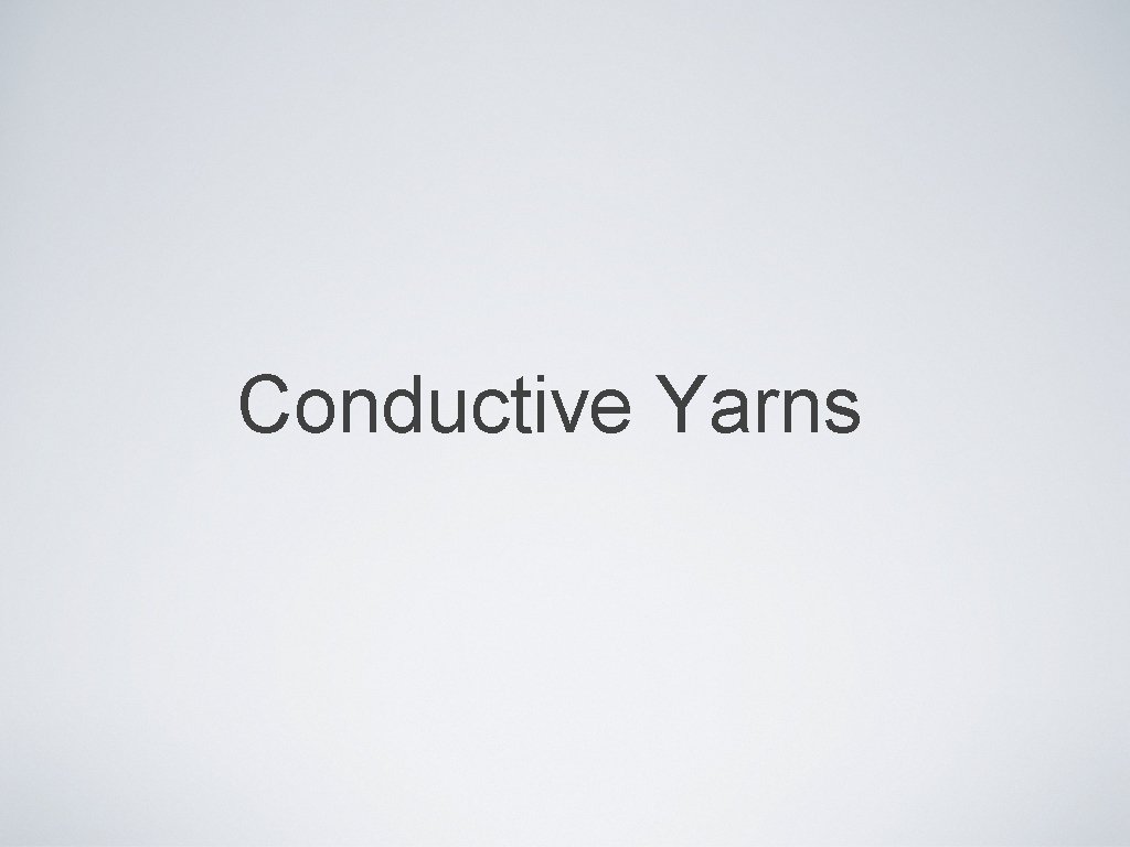 Conductive Yarns 