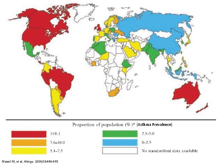 (Asthma Prevalence) Masoli M, et al. Allergy. 2004; 59: 469 -478. 