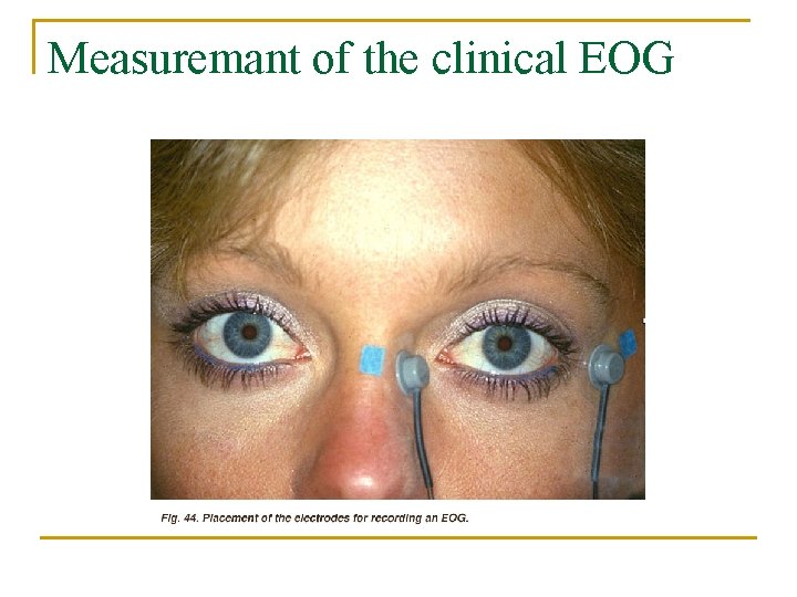 Measuremant of the clinical EOG 