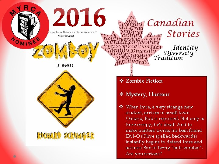 v Zombie Fiction v Mystery, Humour v When Imre, a very strange new student,