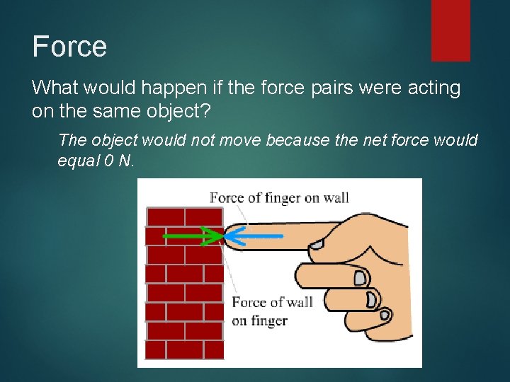Force What would happen if the force pairs were acting on the same object?