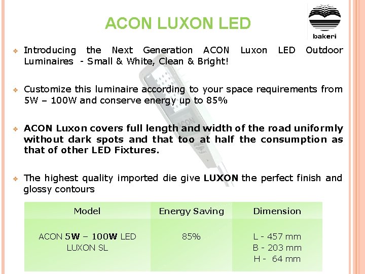 ACON LUXON LED v Introducing the Next Generation ACON Luxon LED Outdoor Luminaires -