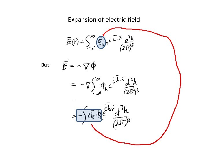 Expansion of electric field But 