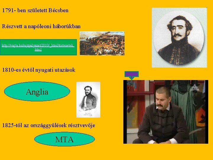 1791 - ben született Bécsben Részvett a napóleoni háborúkban http: //vagta. hu/rajzpalyazat/2010/_html/tortenetek. html 1810