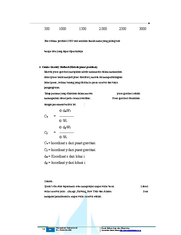 500 1000 1500 2. 000 2500 3000 Jika volume produksi 2000 unit tentukan daerah