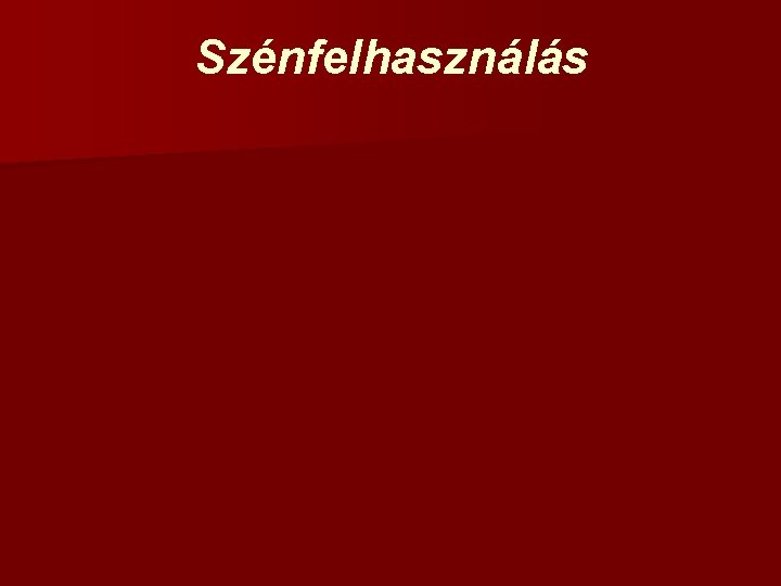 Szénfelhasználás 