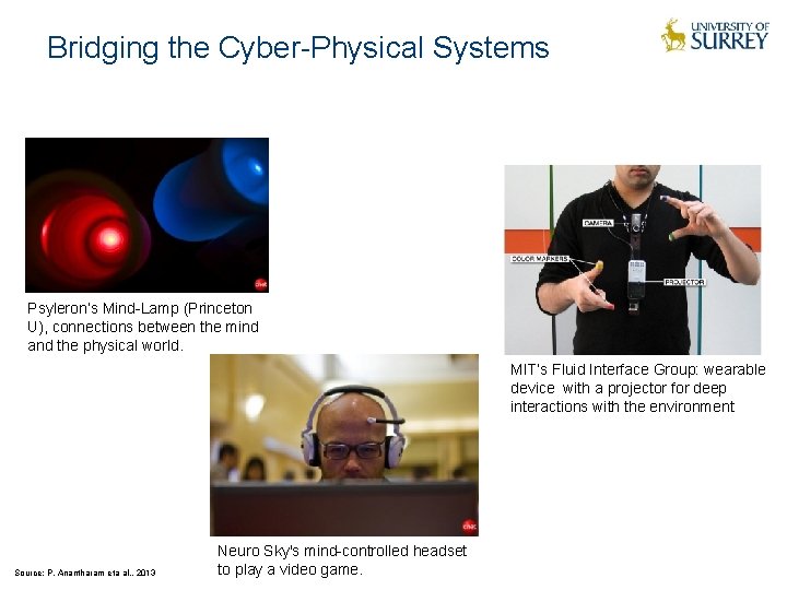 Bridging the Cyber-Physical Systems Psyleron’s Mind-Lamp (Princeton U), connections between the mind and the