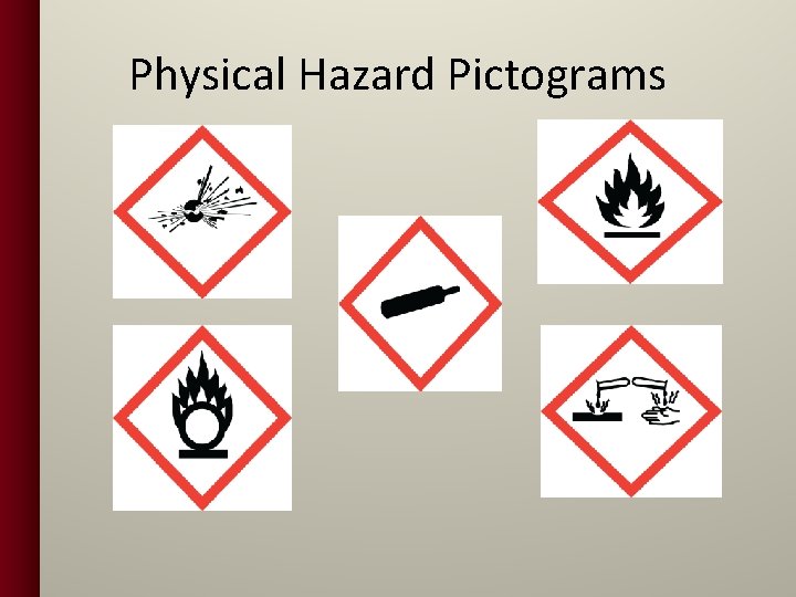 Physical Hazard Pictograms 