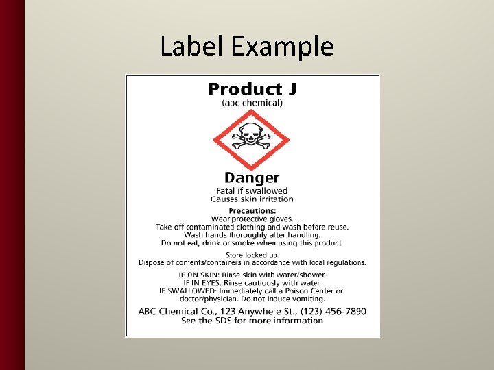 Label Example 