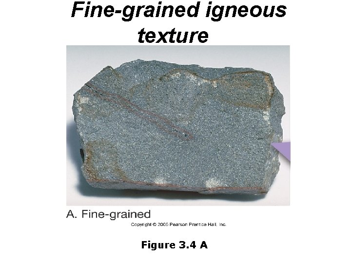 Fine-grained igneous texture Figure 3. 4 A 