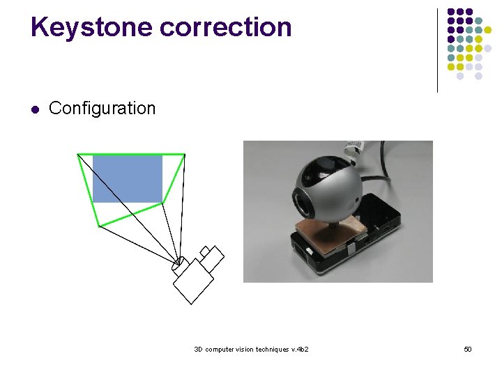 Keystone correction l Configuration 3 D computer vision techniques v. 4 b 2 50