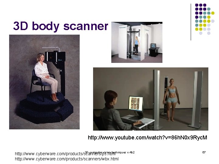 3 D body scanner l http: //www. youtube. com/watch? v=86 h. N 0 x