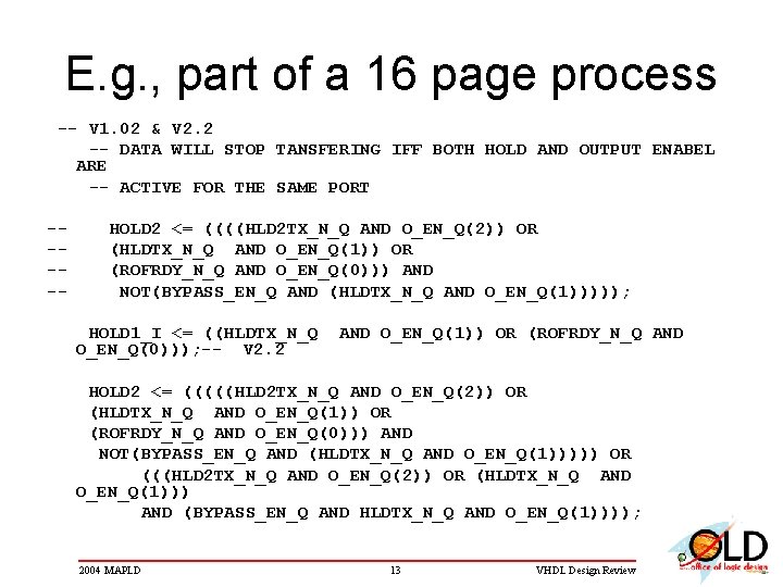 E. g. , part of a 16 page process -- V 1. 02 & E. g. , part of a 16 page process -- V 1. 02 &