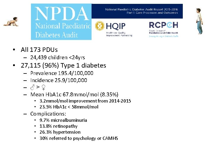 • All 173 PDUs – 24, 439 children <24 yrs • 27, 115 • All 173 PDUs – 24, 439 children <24 yrs • 27, 115