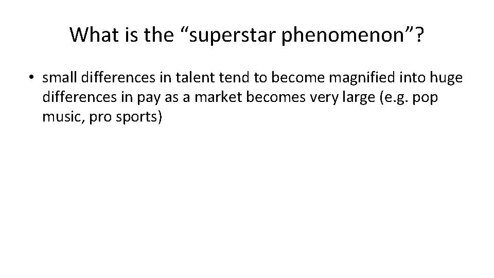 superstar phenomenon