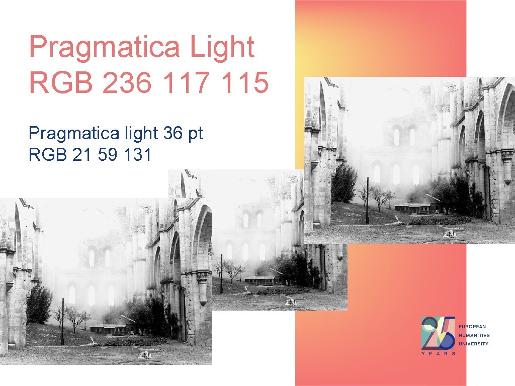 Pragmatica Light RGB 236 117 115 Pragmatica light 36 pt RGB 21 59 131