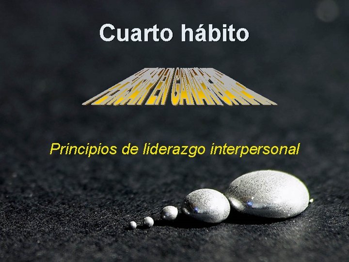 Cuarto hábito Principios de liderazgo interpersonal 