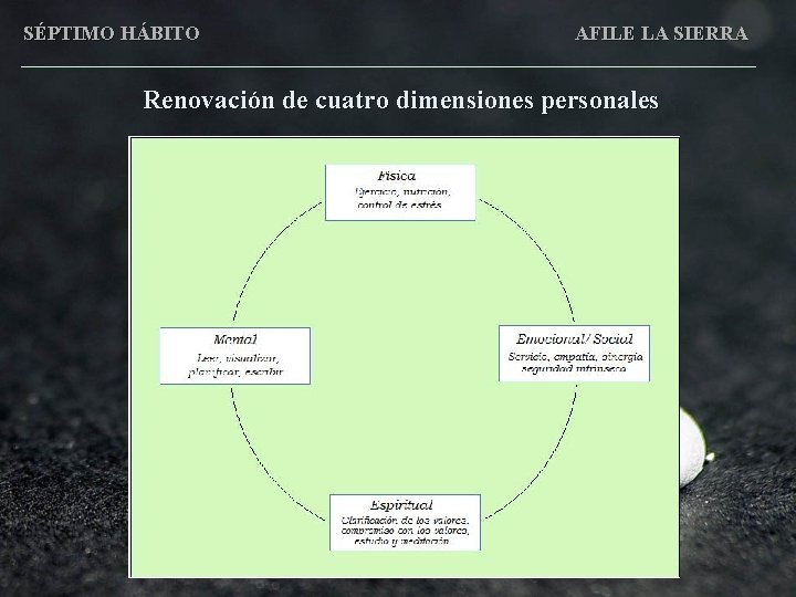 SÉPTIMO HÁBITO AFILE LA SIERRA Renovación de cuatro dimensiones personales 