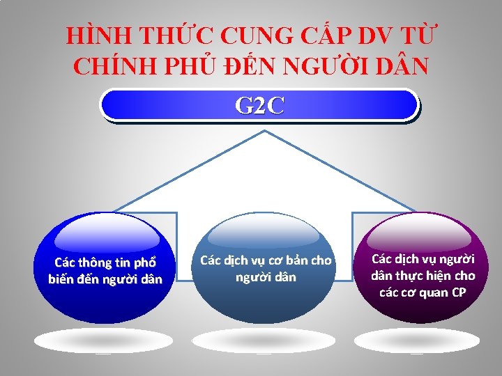 HÌNH THỨC CUNG CẤP DV TỪ CHÍNH PHỦ ĐẾN NGƯỜI D N G 2