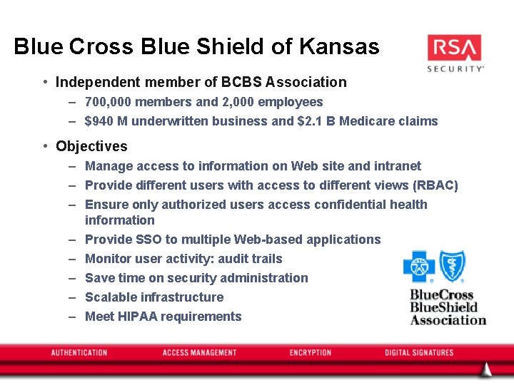 Blue Cross Blue Shield of Kansas • Independent member of BCBS Association – 700,