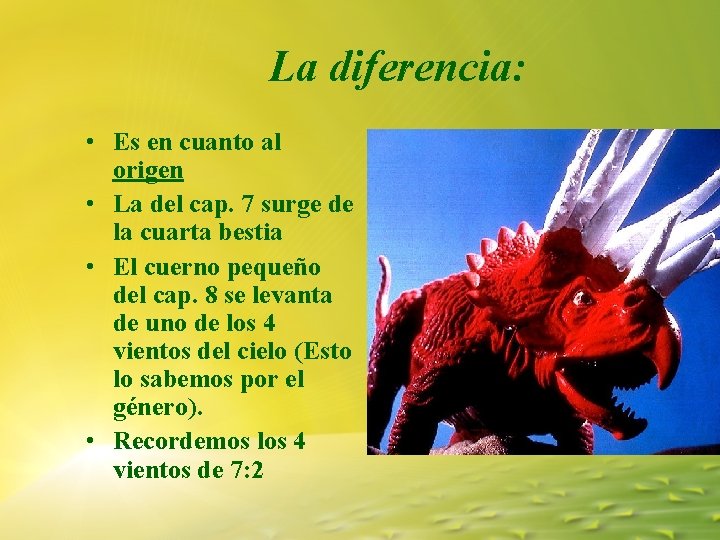 La diferencia: • Es en cuanto al origen • La del cap. 7 surge La diferencia: • Es en cuanto al origen • La del cap. 7 surge