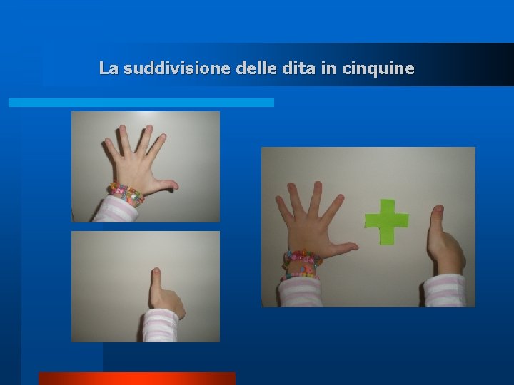 La suddivisione delle dita in cinquine 