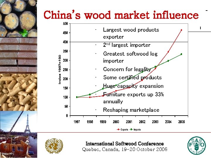 China’s wood market influence • Photo: Stora Enso • • • Photo: Stora Enso