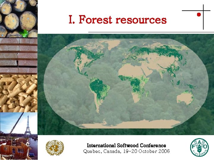 I. Forest resources Photo: Stora Enso International Softwood Conference Quebec, Canada, 19 -20 October