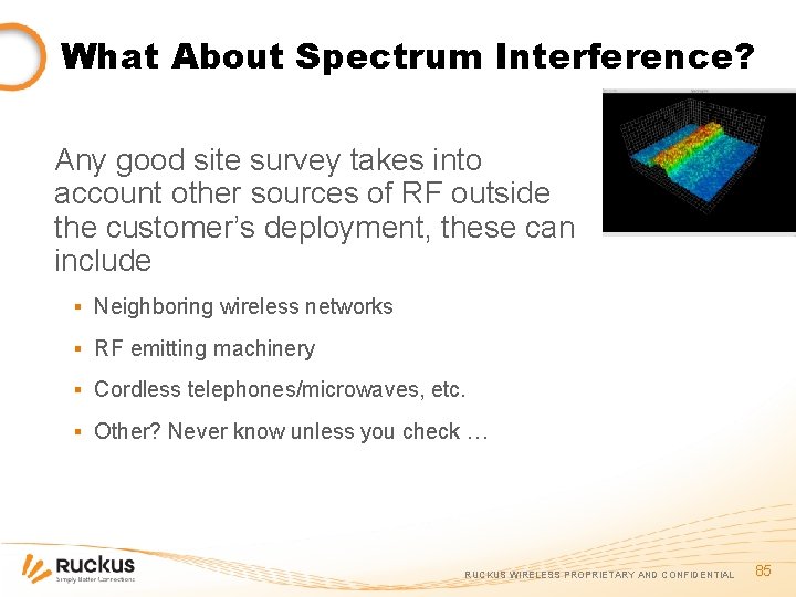 What About Spectrum Interference? Any good site survey takes into account other sources of