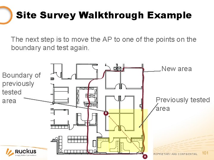 Site Survey Walkthrough Example The next step is to move the AP to one