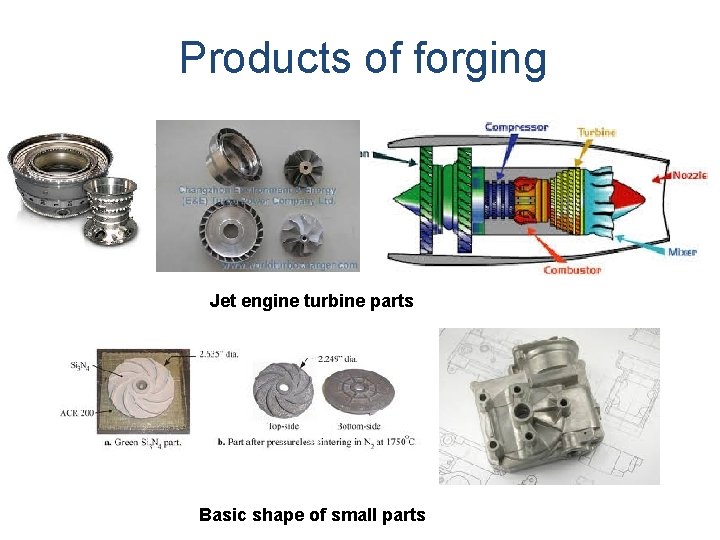 Products of forging Jet engine turbine parts Basic shape of small parts 