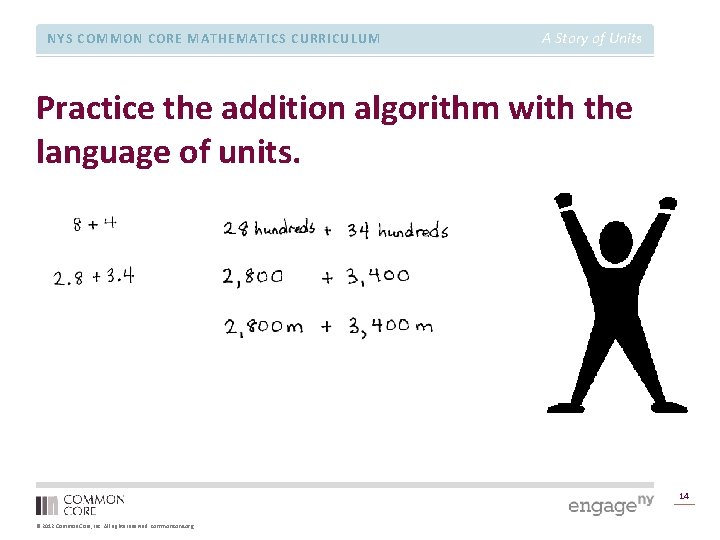 NYS COMMON CORE MATHEMATICS CURRICULUM A Story of Units Practice the addition algorithm with