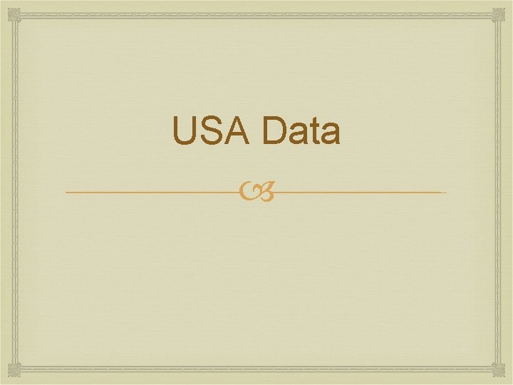 USA Data 