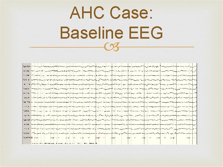 AHC Case: Baseline EEG 