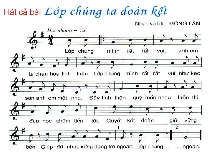 Hát cả bài 