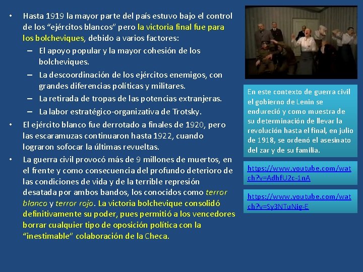  • • • Hasta 1919 la mayor parte del país estuvo bajo el