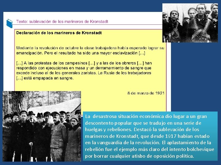 La desastrosa situación económica dio lugar a un gran descontento popular que se tradujo