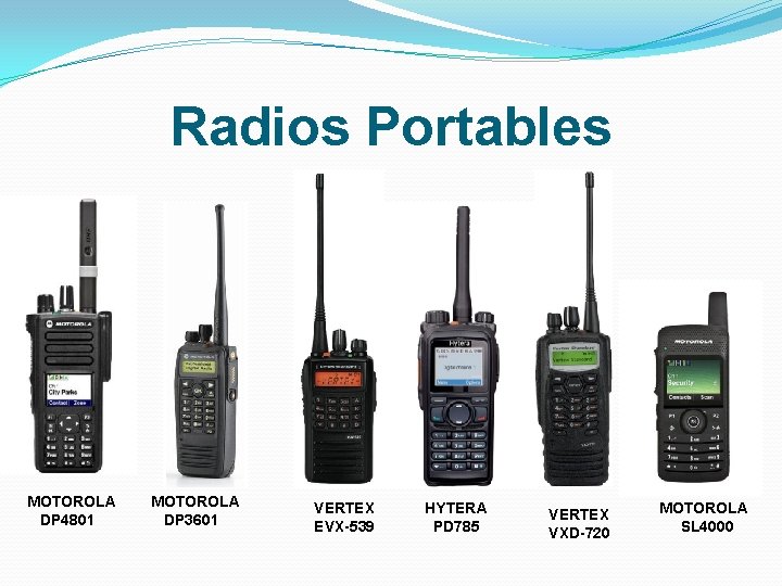 Radios Portables MOTOROLA DP 4801 MOTOROLA DP 3601 VERTEX EVX-539 HYTERA PD 785 VERTEX Radios Portables MOTOROLA DP 4801 MOTOROLA DP 3601 VERTEX EVX-539 HYTERA PD 785 VERTEX