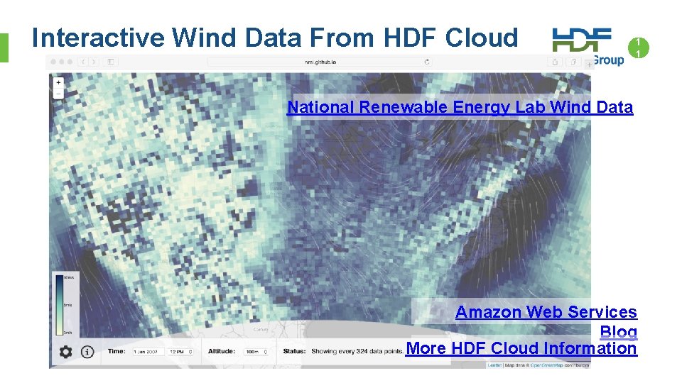 Interactive Wind Data From HDF Cloud 1 1 National Renewable Energy Lab Wind Data