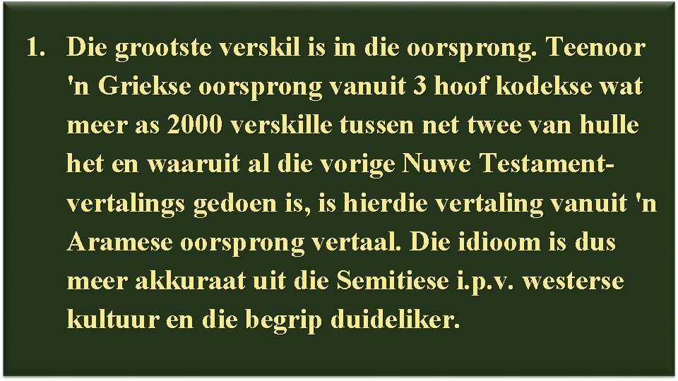 1. Die grootste verskil is in die oorsprong. Teenoor 'n Griekse oorsprong vanuit 3