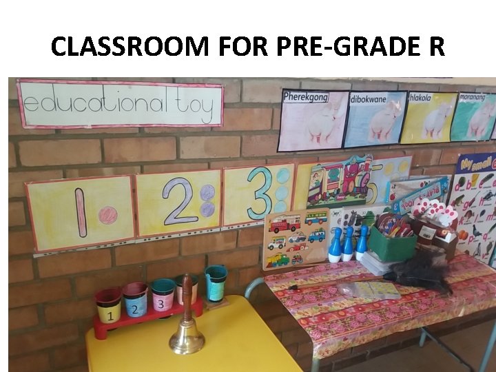 CLASSROOM FOR PRE-GRADE R CLASSROOM FOR PRE-GRADE R