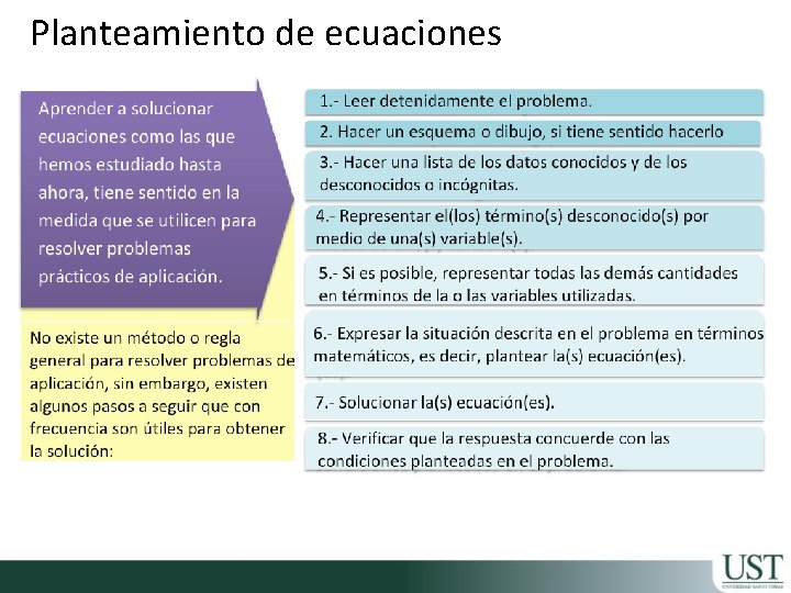 Planteamiento de ecuaciones 