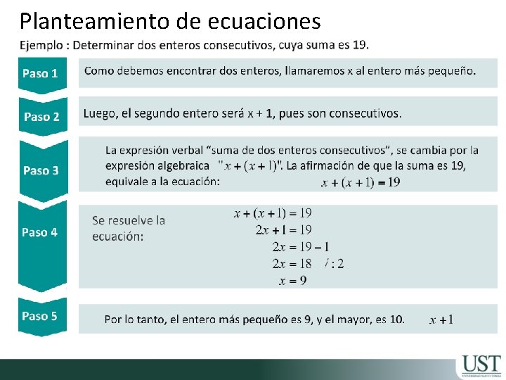 Planteamiento de ecuaciones 