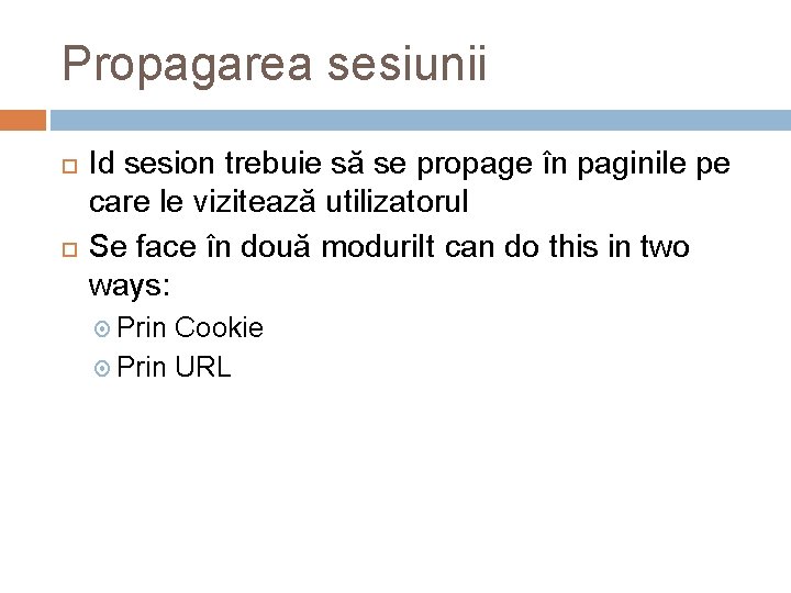Propagarea sesiunii Id sesion trebuie să se propage în paginile pe care le vizitează