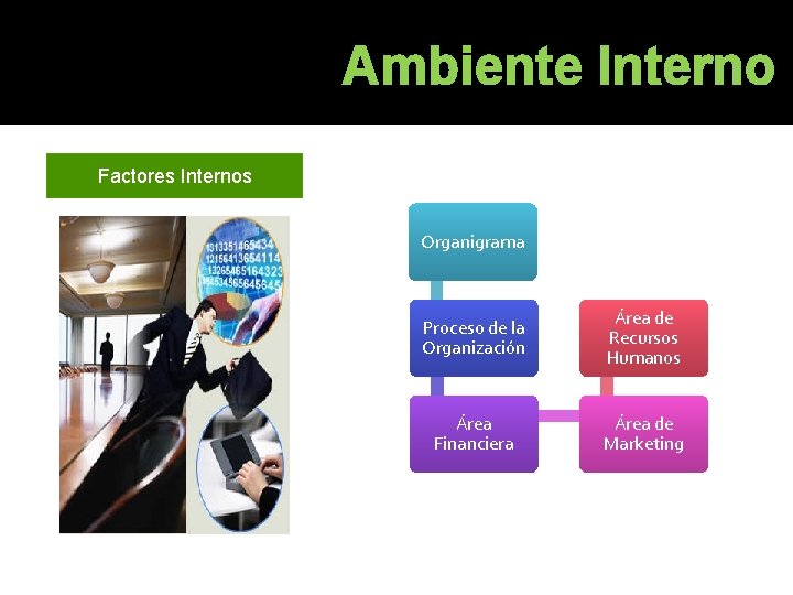 Ambiente Interno Factores Internos Organigrama Proceso de la Organización Área de Recursos Humanos Área Ambiente Interno Factores Internos Organigrama Proceso de la Organización Área de Recursos Humanos Área
