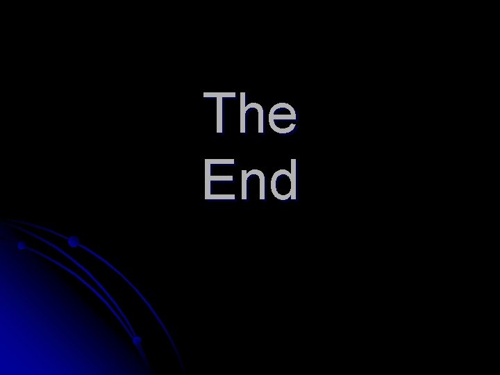 The End 