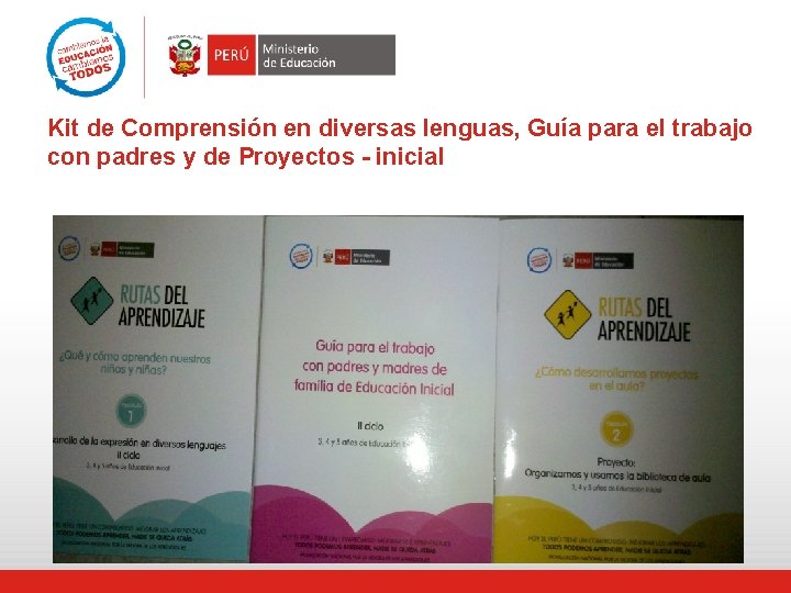 Kit de Comprensión en diversas lenguas, Guía para el trabajo con padres y de